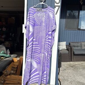 Purple and White Women's Dress